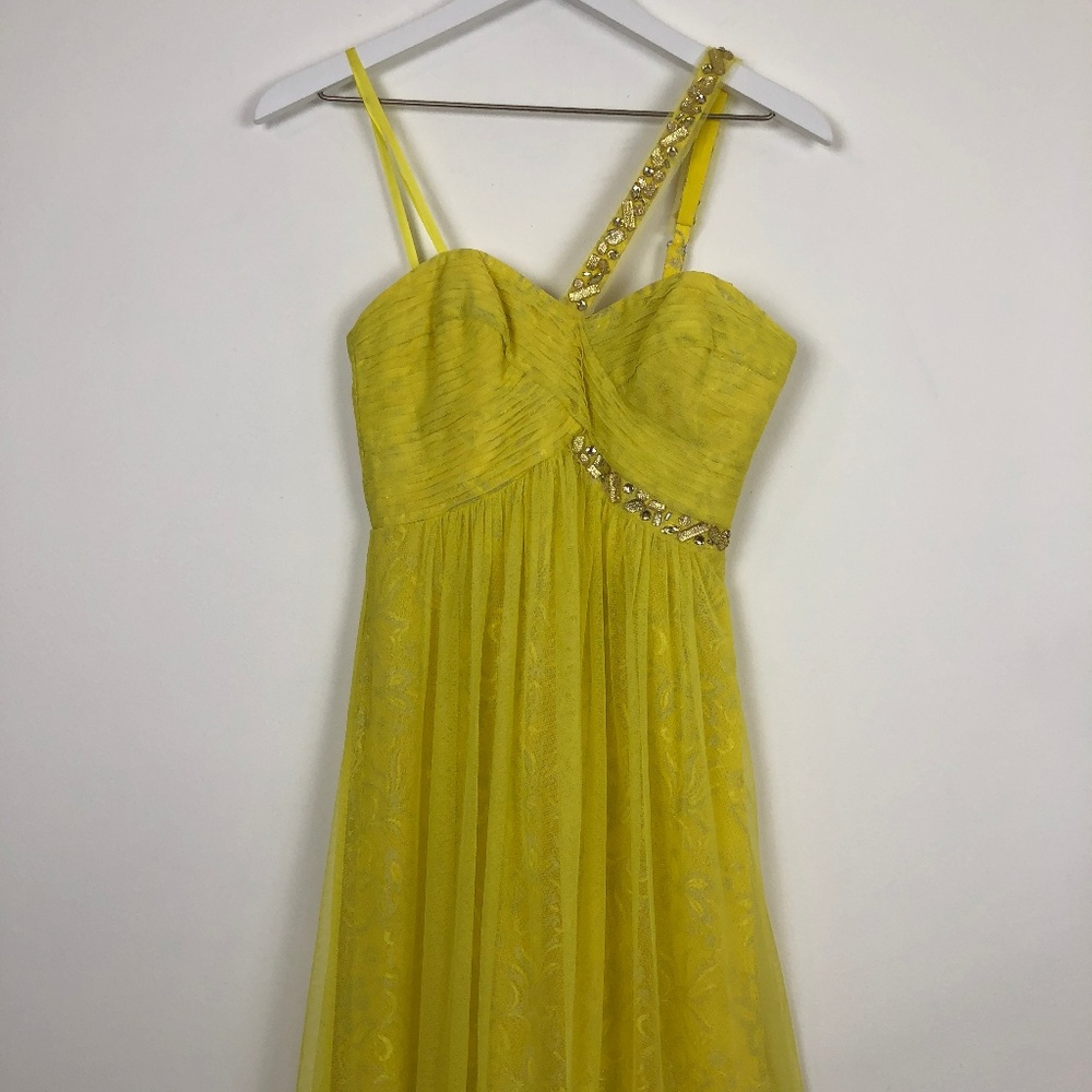 BCBGMaxAzria Debora Embellished Shoulder Dress